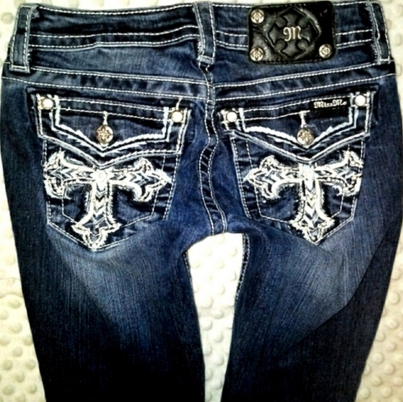 Miss Me Jeans Skinny Leg Capri Flap Pocket Size 26 - Picture 7 of 12